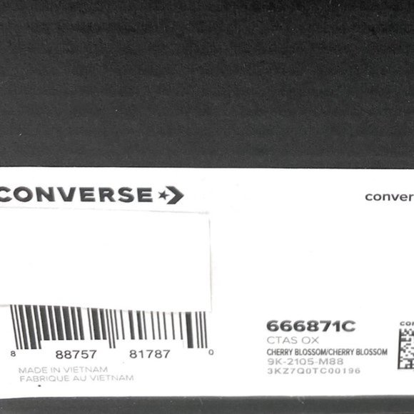 Converse Ctas Ox Women Cherry Blossom Pink Gold Canvas Low 666871C used - Picture 2 of 10